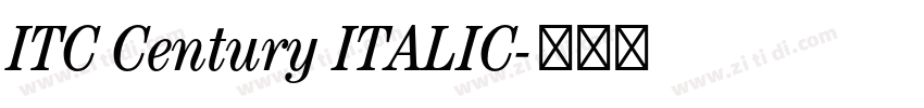 ITC Century ITALIC字体转换